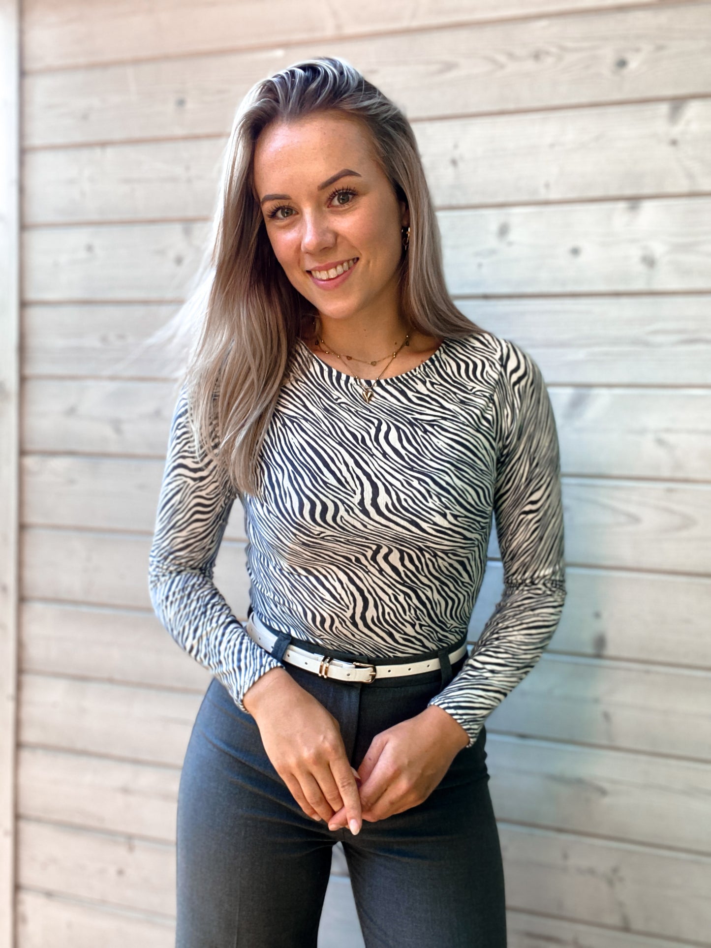 Long Sleeve Top Zebra